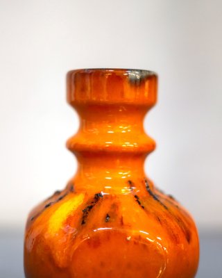 Fat Lava Vase in Orange Color, W. Germany, 1950s-DIP-1755688