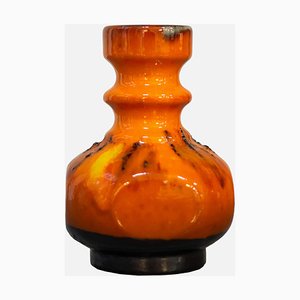 Fat Lava Vase in Orange Color, W. Germany, 1950s-DIP-1755688