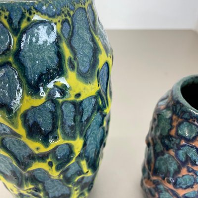 Fat Lava Vases attributed to Scheurich, Germany, 1970s, Set of 2-QZ-1437214