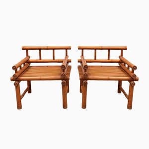 Faux Bamboo Armchairs, 1980s, Set of 2-UJE-614550