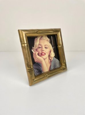 Faux Bamboo Brass Picture Frame by Tommaso Barbi, Italy, 1970s-LYQ-1171374