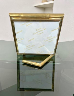 Faux Bamboo Brass Picture Frame by Tommaso Barbi, Italy, 1970s-LYQ-1171374