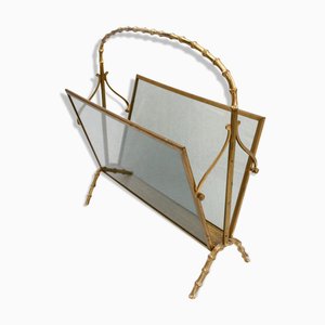 Faux Bamboo Magazine Rack Attributed to Maison Baguès-BHG-1014181