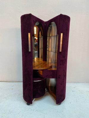 Faux Fur Cylindrical Folding Dressing Table by Luigi Massoni for Poltrona Frau, 1970s-QVY-1794375