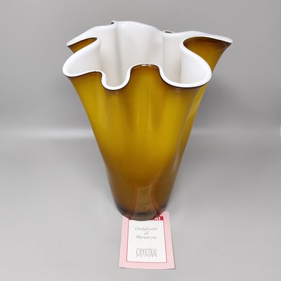 Fazzoletto Vase in Murano Glass by Ca Dei Vetrai, Italy, 1960s-QGR-1812600