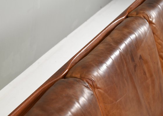 Fd130 Teak Sofa in Cognac Leather Peter Hvidt for France & Søn / France & Daverkosen, Denmark, 1950s-TE-1783751