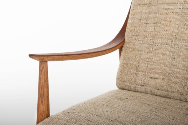 Fd144 Easy Chairs in Oak and Teak by Peter Hvidt & Orla Mølgaard-Nielsen for France & Søn / France & Daverkosen, 1950s, Set of 2-RNH-1784140