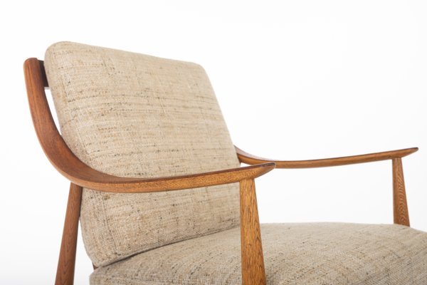 Fd144 Easy Chairs in Oak and Teak by Peter Hvidt & Orla Mølgaard-Nielsen for France & Søn / France & Daverkosen, 1950s, Set of 2-RNH-1784140