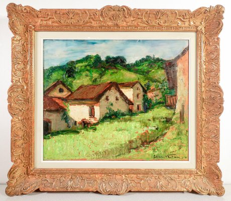 Felice Vellan, Landscape, 1964, Oil Painting, Framed-OJE-1704354