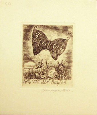 Felicitas / Ans Van der Kuylen - Original Etching by M. Fingesten Early 1900-ZCI-758763