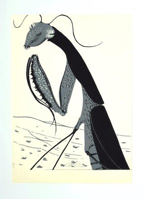 Felix Labisse, Mantis Religiosa, Screen Print, 1970s-ZCI-803779