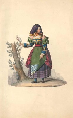 Female figure of XIX century - Watercolor by M. De Vito - 1820 ca. 1820 c.a.-ZCI-757852