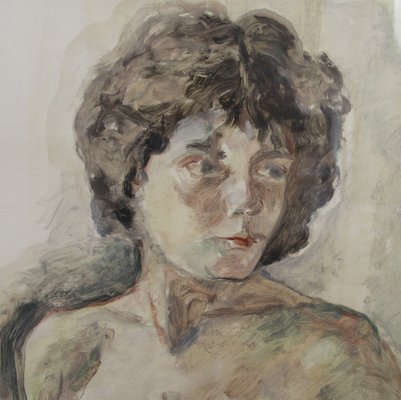 Female Nude, 1990s, Acrylic on Paper-NE-1371870