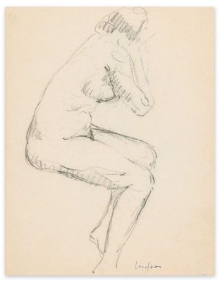 Female Nudes - Original Charcoal Drawing y Unknown Artist Early 20th Century End of 19th Century-ZCI-755541