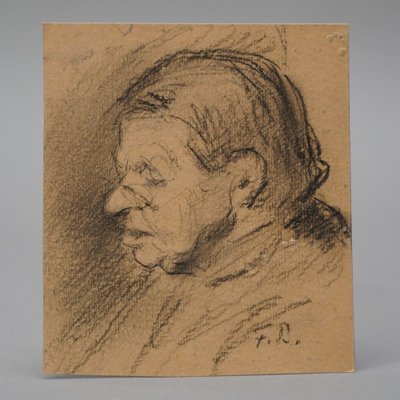 Ferdinand Balzer, Profile, 1890s, Charcoal on Paper-RST-1371920