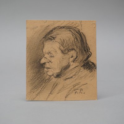 Ferdinand Balzer, Profile, 1890s, Charcoal on Paper-RST-1371920