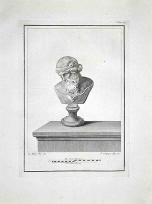 Ferdinando Campana, Ancient Roman Bust, Etching, Late 18th-Century-ZCI-972041