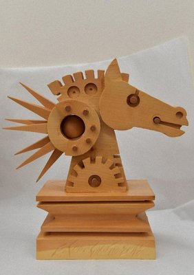 Ferdinando Codognotto, Horse, Wooden Sculpture, 2010-ZCI-1770313