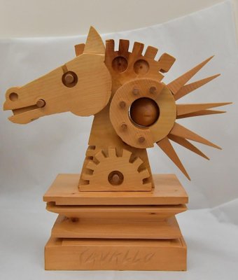 Ferdinando Codognotto, Horse, Wooden Sculpture, 2010-ZCI-1770313