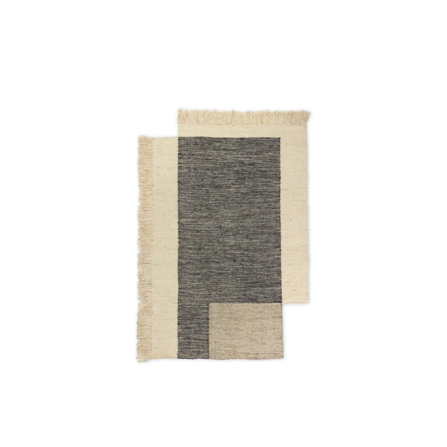 Counter Carpet 140x200 cm by Ferm Living #Charcoal/ Off White