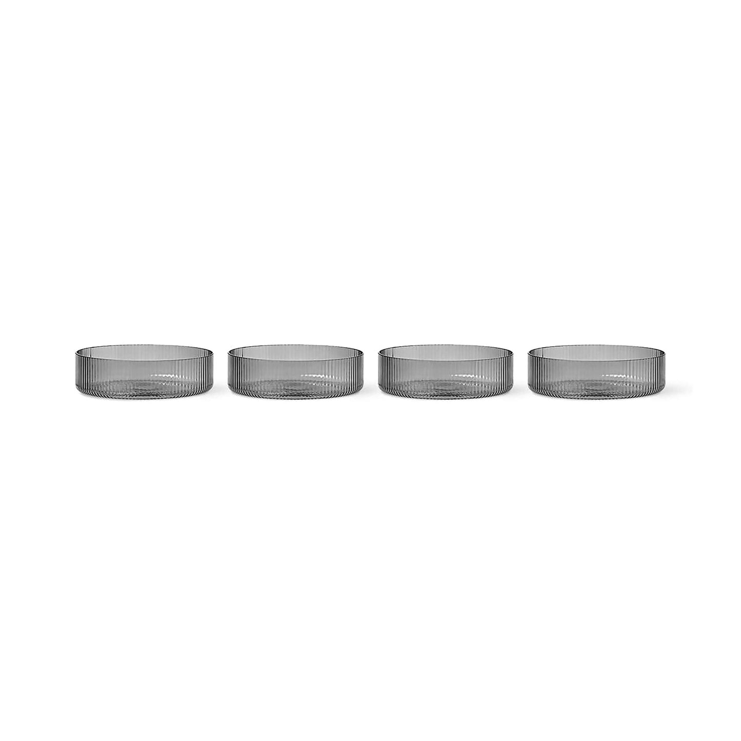 Ripple Serving Bowl Set of 4 by Ferm Living #Smoked