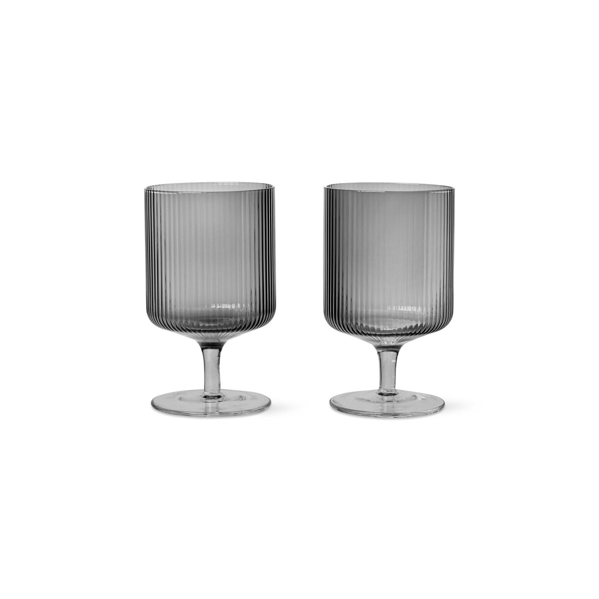 Ripple Wine Glass Set of 2 by Ferm Living #Smoked