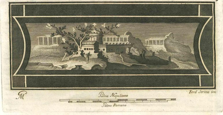 Fernando Strina, Fresco from Antiquities of Herculaneum, Etching, 18th Century-ZCI-2029520