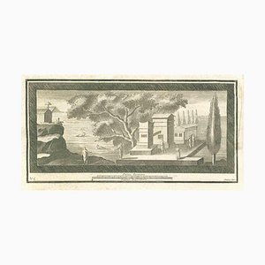 Fernando Strina, Roman Temple Fresco, Etching, 18th Century-ZCI-1775564