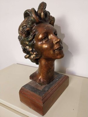 Fernando Troso, Head of Woman, 1920s, Gesso-ACQ-1797542