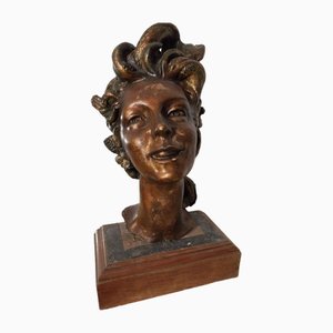 Fernando Troso, Head of Woman, 1920s, Gesso-ACQ-1797542