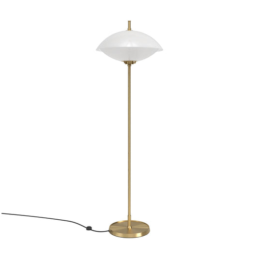 Clam Floor Lamp by Fritz Hansen #Opal / Brass