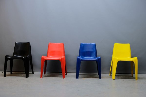 Fiberglass BA 1171 Chairs by Helmut Bätzner for Bofinger, 1960s, Set of 4-CIP-856304