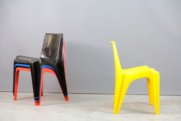 Fiberglass BA 1171 Chairs by Helmut Bätzner for Bofinger, 1960s, Set of 4-CIP-856304