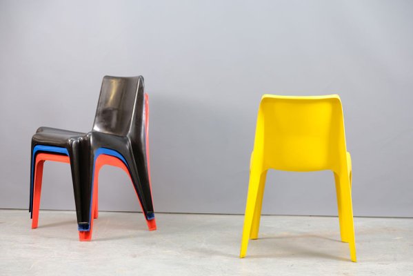 Fiberglass BA 1171 Chairs by Helmut Bätzner for Bofinger, 1960s, Set of 4-CIP-856304