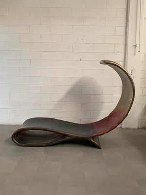 Fiberglass & Copper Chaise Lounge by Ravi Sing for Marco Polo Italia, 1990s-IJR-601164