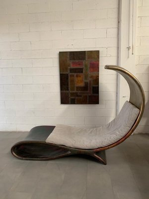 Fiberglass & Copper Chaise Lounge by Ravi Sing for Marco Polo Italia, 1990s-IJR-601164