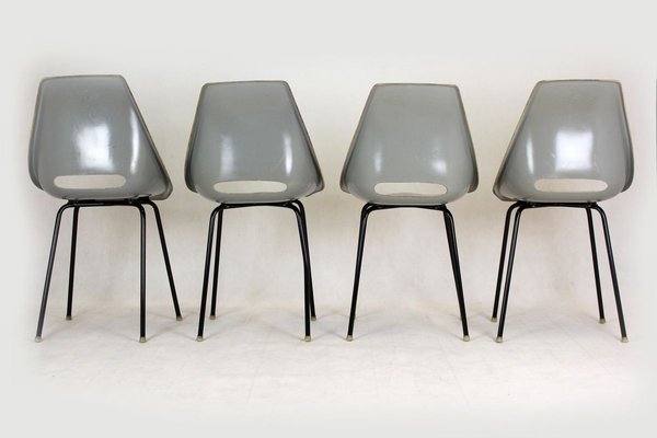 Fibreglass Chairs by Miroslav Navratil for Vertex, 1960s, Set of 4-WVS-799227