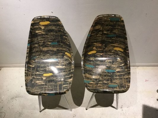 Fibreglass Side Chairs by René Jean Caillette, 1950s, Set of 2-SU-802811