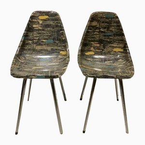 Fibreglass Side Chairs by René Jean Caillette, 1950s, Set of 2-SU-802811