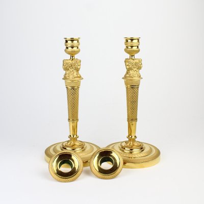 Figurative Empire Candleholders, 1820s, Set of 2-KMT-1274270