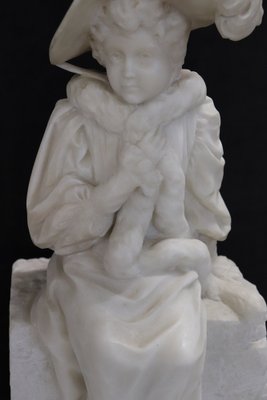 Figurative Sculpture, Late 19th Century, White Carrara Marble-DCO-2043804