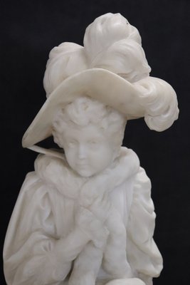 Figurative Sculpture, Late 19th Century, White Carrara Marble-DCO-2043804