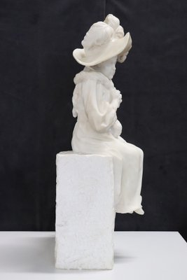 Figurative Sculpture, Late 19th Century, White Carrara Marble-DCO-2043804