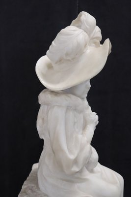 Figurative Sculpture, Late 19th Century, White Carrara Marble-DCO-2043804