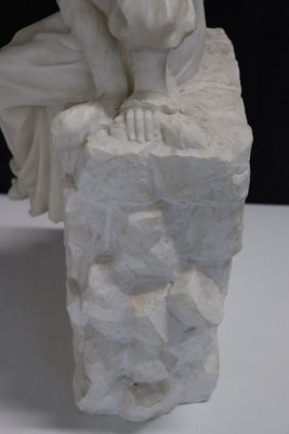 Figurative Sculpture, Late 19th Century, White Carrara Marble-DCO-2043804