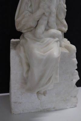 Figurative Sculpture, Late 19th Century, White Carrara Marble-DCO-2043804