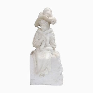 Figurative Sculpture, Late 19th Century, White Carrara Marble-DCO-2043804