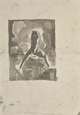 Figure, Original Drawing, Mid-20th-Century-ZCI-1255951