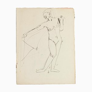 Figure - Original Pen and Pencil by Jeanne Daour - 20th Century 20th Century-ZCI-777643