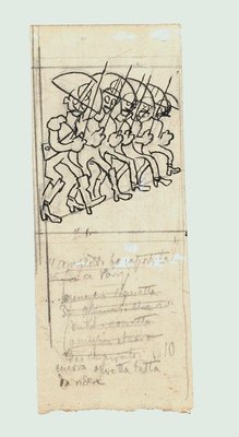 Figures - Ink and Pencil Drawing by G. Galantara - Early 20th Century Early 20th Century-ZCI-761876